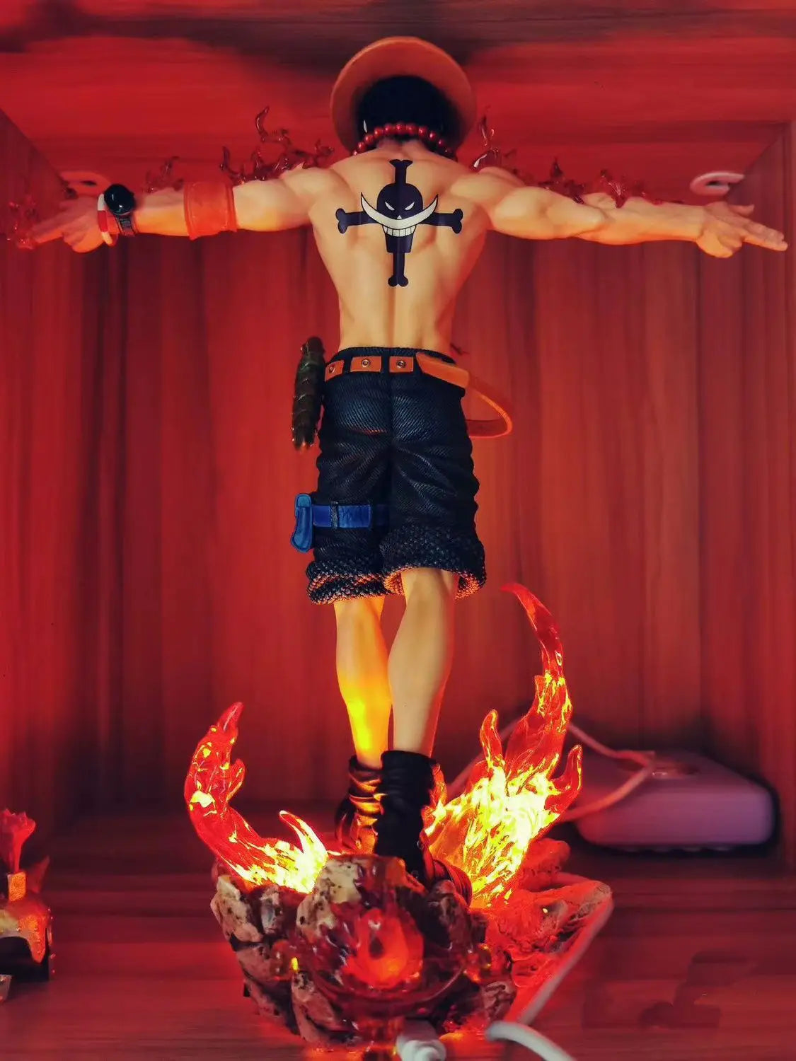 Figurine One Piece Ace Portgas D Ace en PVC, 28 cm, à collectionner, décoration de bureau pour enfants, Noël