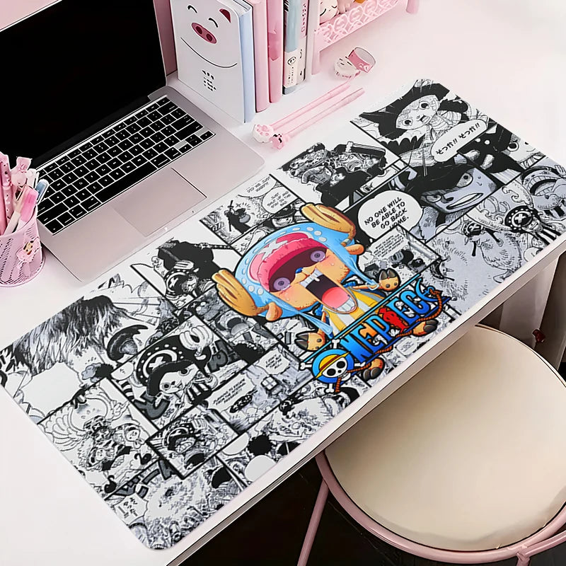 Grands tapis de souris, tapis de souris mignons, accessoires de table kawaii, tapis de bureau, tapis de souris pour ordinateur portable, O-one, P-piece, Tony Tony Chopper