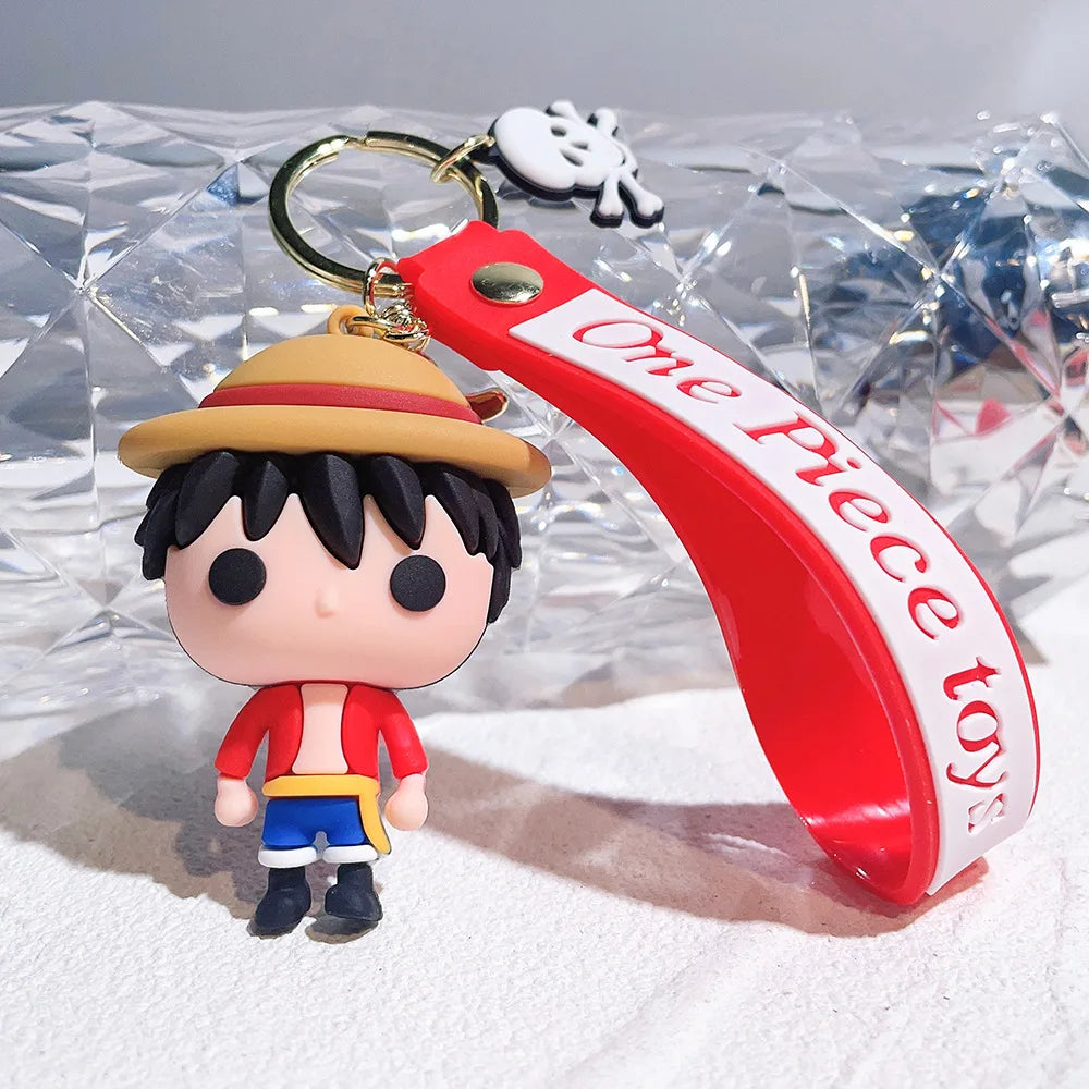 Anime One Piece Keychain Luffy Zoro Portgas·D· Ace Key Chain Llaveros Porte Clé Keyring Doll Bag Charm Pendent Car Keychains - One Piece Merchandise - Free Shipping Buy Now