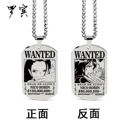 Anime One Piece Necklace Luffy Ace Chopper Zoro Sanji Wanted Pendant Men Women Couples Necklace Fashion Accessories Xmas gift - One Piece Merchandise - Free Shipping Buy Now