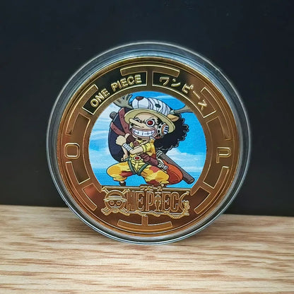 Anime One Piece Luffy Collectible Coins Commemorative Coins Cartoon Chopper Gold-colored Metal Coin Children's Birthday Gift Toy - One Piece Merchandise - Free Shipping Buy Now