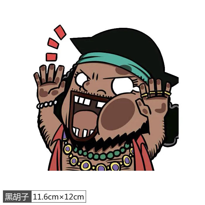 1 autocollant en vinyle One Piece Luffy, dessin animé amusant, pour fenêtre de voiture, ordinateur portable, bouteille d'eau, PVC