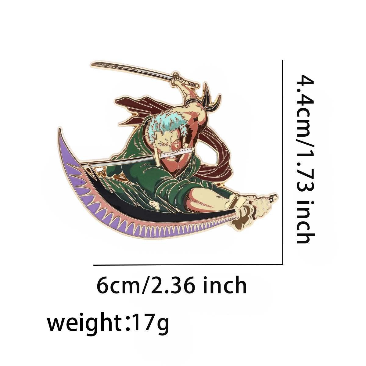Classic Anime Roronoa Zoro Briefcase Badges Hard Enamel Pin Men Lapel Pins for Backpack Brooch for Clothes Accessories Gifts - One Piece Merchandise - Free Shipping Buy Now