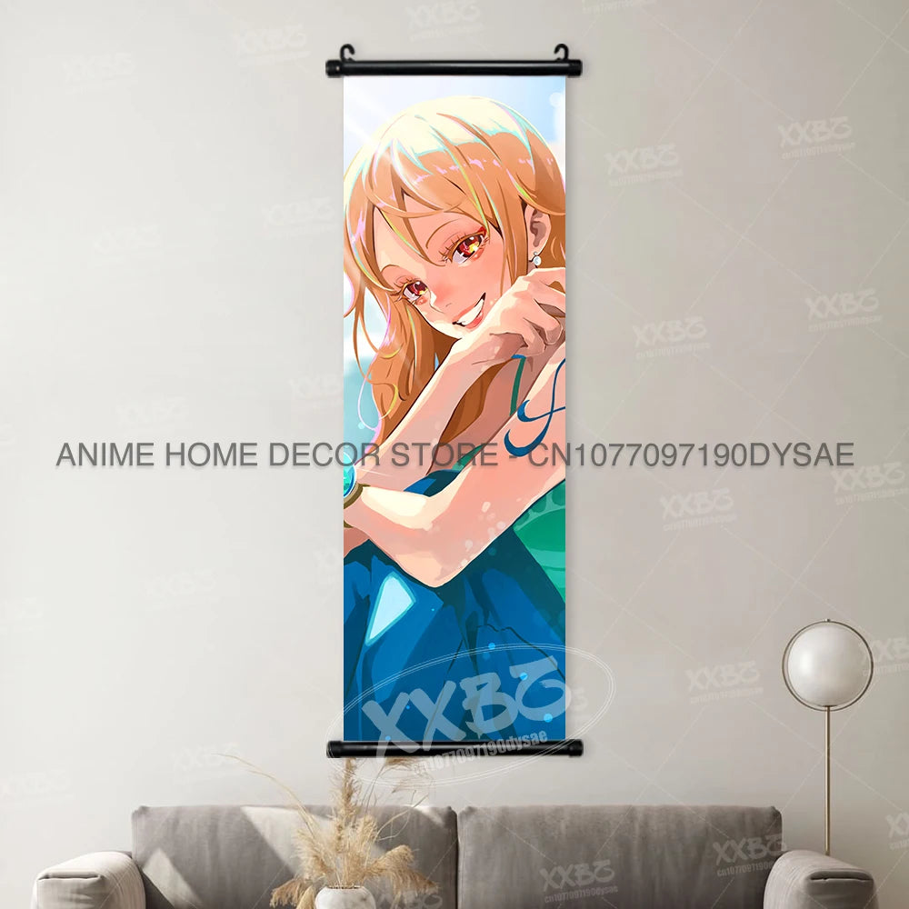 ONE PIECE Poster Anime Shirahoshi Hanging Paintings Vivi Home Decor Boa Hancock Wall Art Nico Robin Scroll Picture Nami Mural - One Piece Merchandise - Free Shipping Buy Now