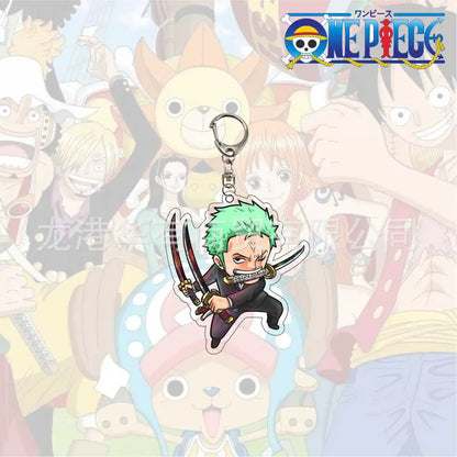Anime One Piece Trafalgar Law Charlotte Katakuri Nico Robin Nami Chopper Lysop Acryl Schlüsselanhänger Schlüsselanhänger Anhänger Figur Geschenke