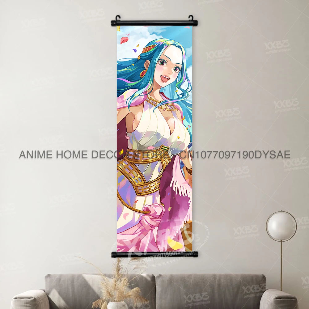 ONE PIECE Poster Anime Shirahoshi Hanging Paintings Vivi Home Decor Boa Hancock Wall Art Nico Robin Scroll Picture Nami Mural - One Piece Merchandise - Free Shipping Buy Now