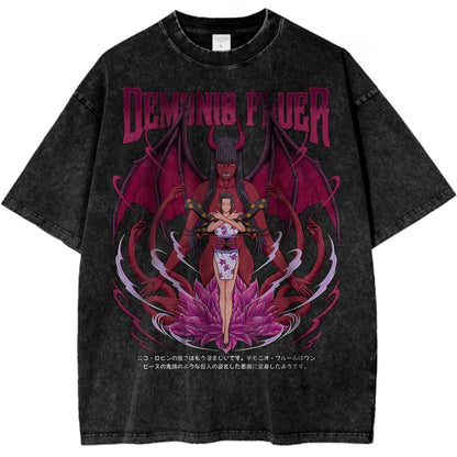 ONE PIECE Nico Robin Luffy Gear Shirt Anime Retro T-Shirt Designer Illustration Pattern Street Sport Harajuku Summer 2025 New - One Piece Merchandise - Free Shipping Buy Now