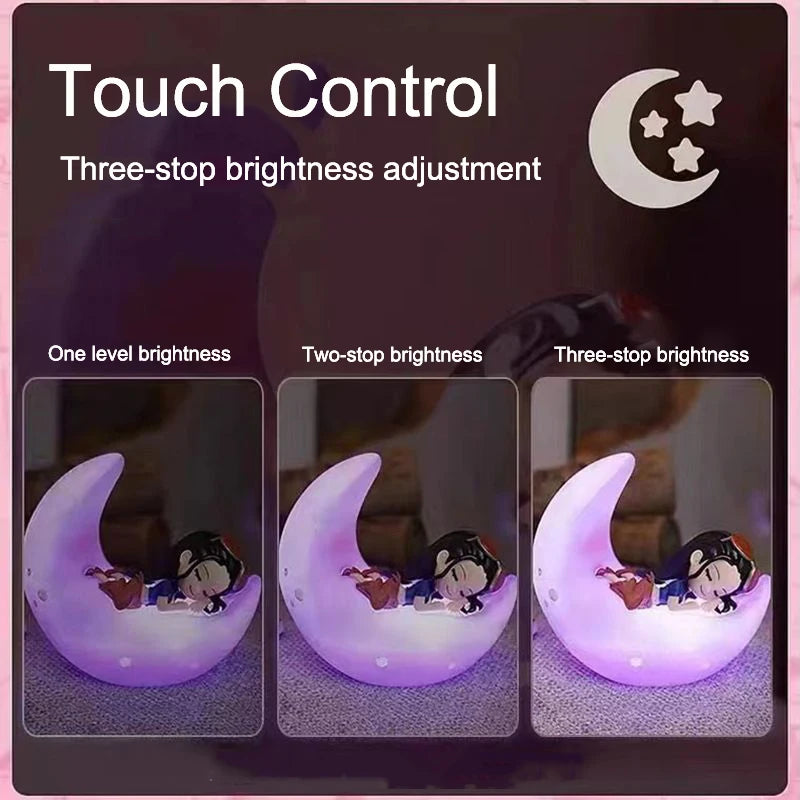 One Piece Luffy Zoro Nami Sanji Night Light Anime Figure Lamp Soft Light Bedroom Bedside LED Light Room Children Toys Gift