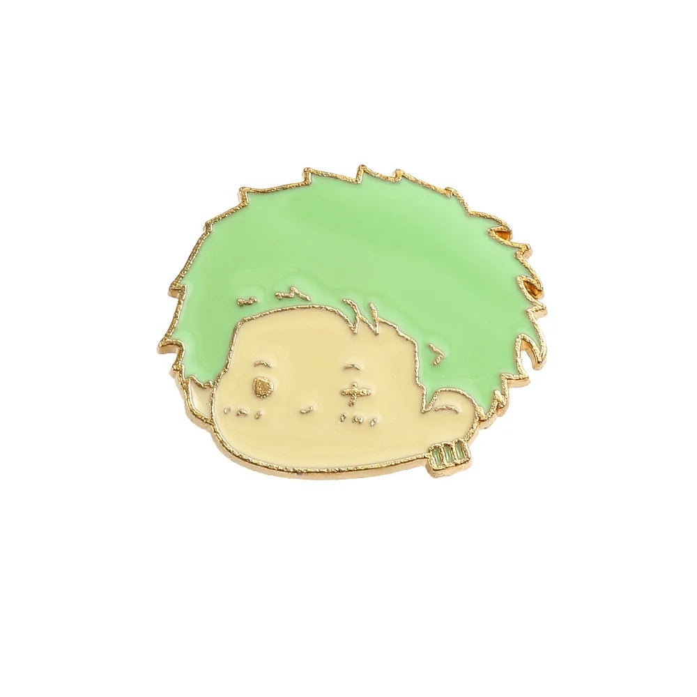 Broches en émail One Piece, personnages de dessins animés Luffy, Zoro, Nami, Chopper, Sanji, Usopp, badges en métal, sacs à dos, épingles à revers, jouets