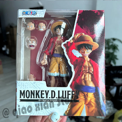 One Piece Actionfiguren Anime Luffy Roronoa Zoro Ace Figur Bewegliche Gelenke Sammlung Modell Spielzeug Geburtstagsgeschenk für Kinder