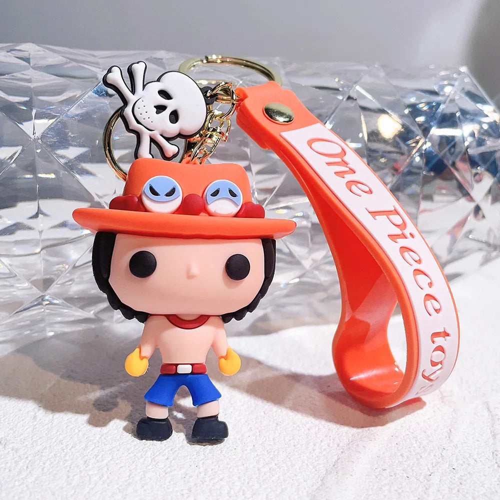 Anime One Piece Keychain Luffy Zoro Portgas·D· Ace Key Chain Llaveros Porte Clé Keyring Doll Bag Charm Pendent Car Keychains - One Piece Merchandise - Free Shipping Buy Now