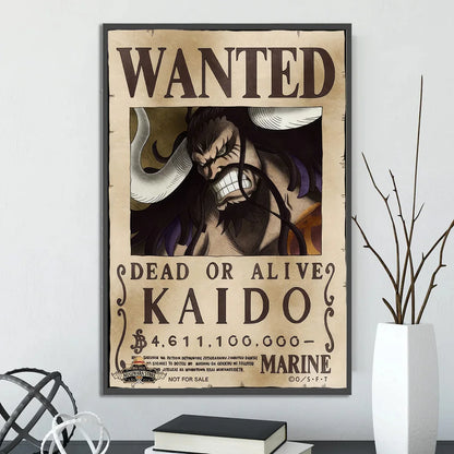 One Piece Self-adhesive Poster Bounty Order Luffy Wallpapr Ace Figures Nami Home Decoration Painting Anime Zoro Wall Art Sanji
