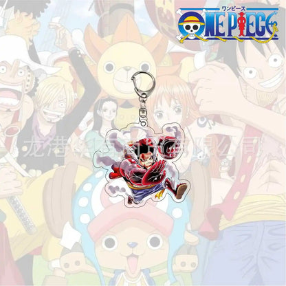 Anime One Piece Trafalgar Law Charlotte Katakuri Nico Robin Nami Chopper Lysop Acryl Schlüsselanhänger Schlüsselanhänger Anhänger Figur Geschenke