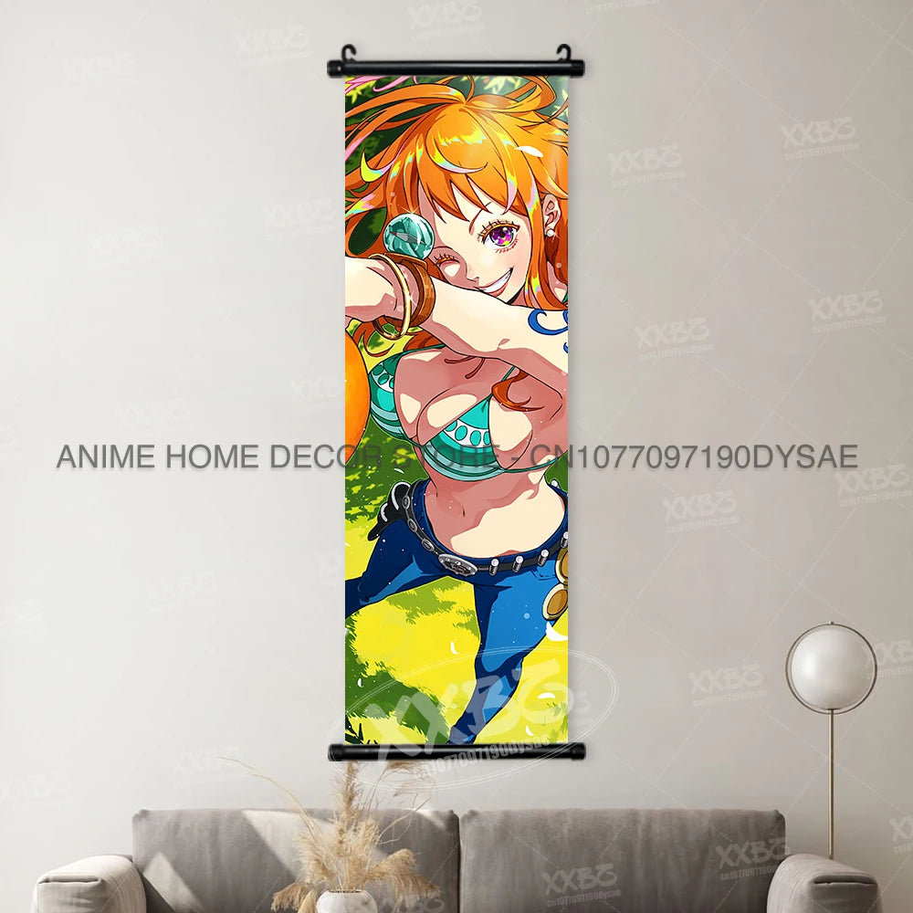 ONE PIECE Poster Anime Shirahoshi Hanging Paintings Vivi Home Decor Boa Hancock Wall Art Nico Robin Scroll Picture Nami Mural - One Piece Merchandise - Free Shipping Buy Now