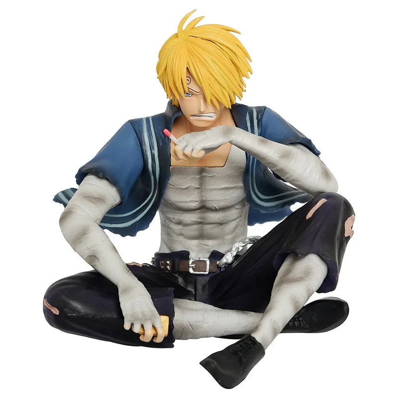 Figurines One Piece Sanji de 12 cm, figurines d'action Battle Damage Lust en PVC, modèle de collection, décoration de bureau, jouets d'anniversaire, cadeau