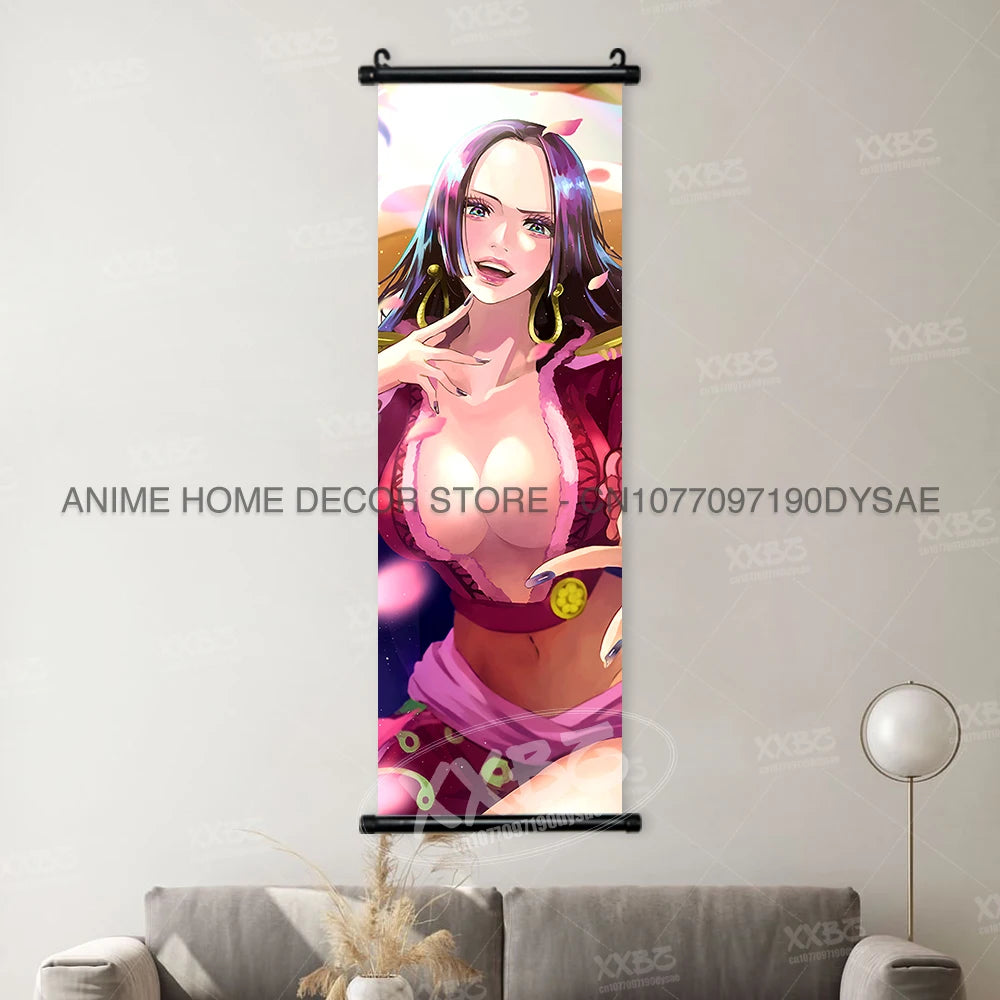 ONE PIECE Poster Anime Shirahoshi Hanging Paintings Vivi Home Decor Boa Hancock Wall Art Nico Robin Scroll Picture Nami Mural - One Piece Merchandise - Free Shipping Buy Now