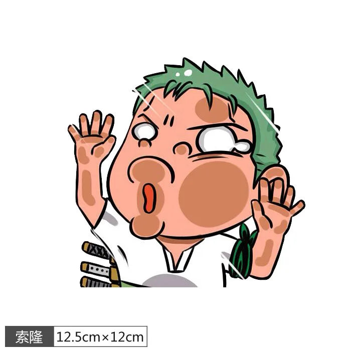 1 autocollant en vinyle One Piece Luffy, dessin animé amusant, pour fenêtre de voiture, ordinateur portable, bouteille d'eau, PVC
