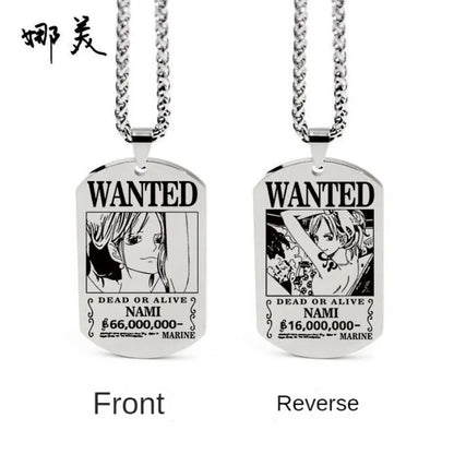 Anime One Piece Necklace Luffy Ace Chopper Zoro Sanji Wanted Pendant Men Women Couples Necklace Fashion Accessories Xmas gift - One Piece Merchandise - Free Shipping Buy Now