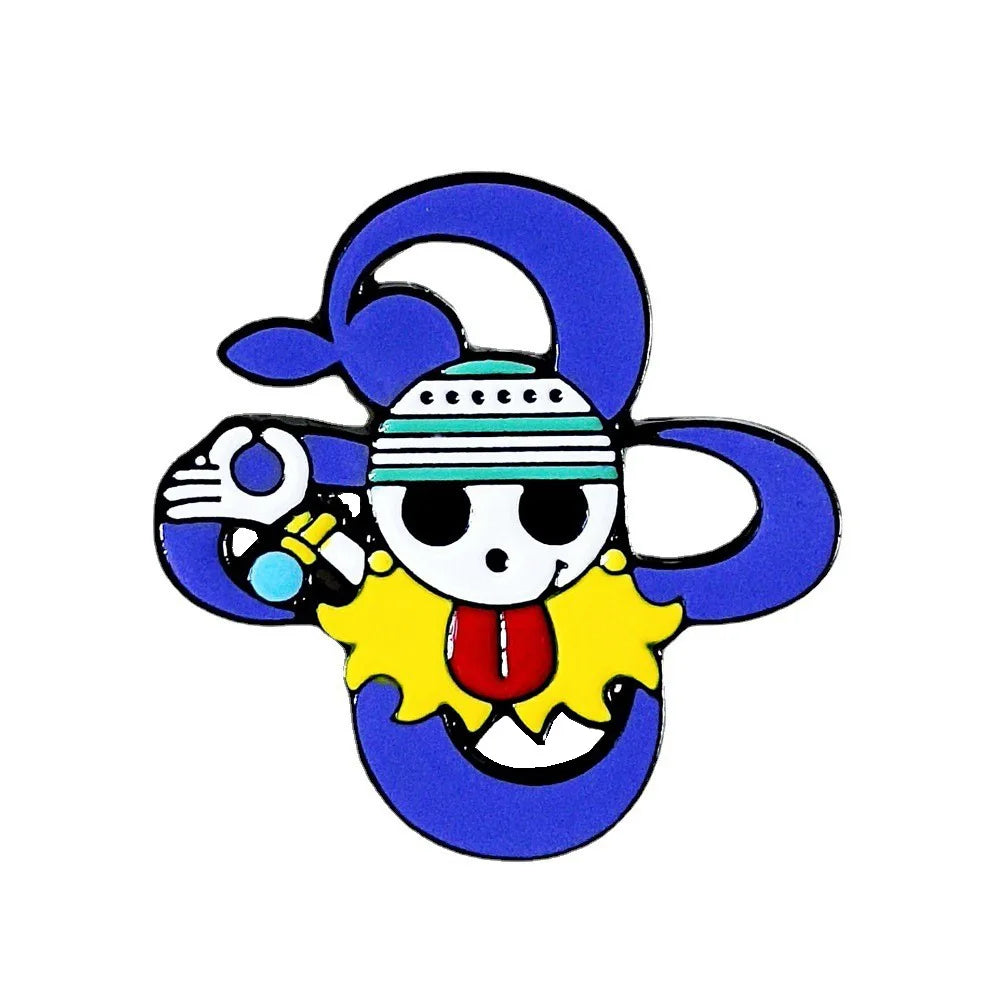 Broches en émail One Piece, personnages de dessins animés Luffy, Zoro, Nami, Chopper, Sanji, Usopp, badges en métal, sacs à dos, épingles à revers, jouets