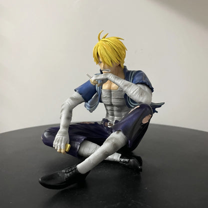 Figurines One Piece Sanji de 12 cm, figurines d'action Battle Damage Lust en PVC, modèle de collection, décoration de bureau, jouets d'anniversaire, cadeau