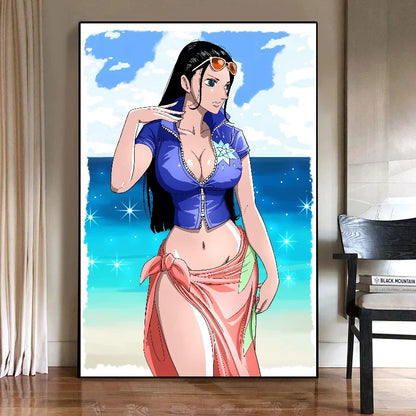 Nico·Robin Nami Boa Hancock Perona Wall Decoration One Piece Sexy and Beautiful PosterLiving Room Decoration Canvas Painting - One Piece Merchandise - Free Shipping Buy Now