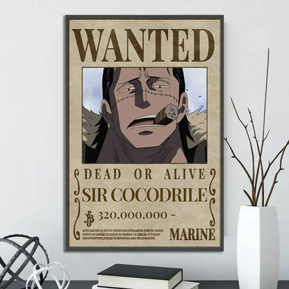 One Piece Self-adhesive Poster Bounty Order Luffy Wallpapr Ace Figures Nami Home Decoration Painting Anime Zoro Wall Art Sanji