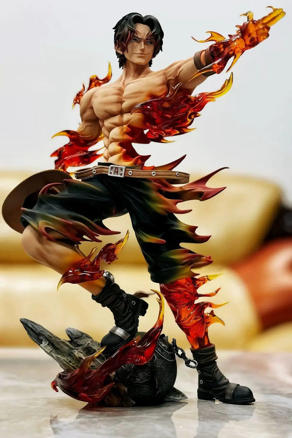 Figurine One Piece Ace Anime Portgas·D· Ace Action Figurine Statue PVC Gk Modèle Collection Poupée Bureau Décoration Jouet Cadeaux d'anniversaire