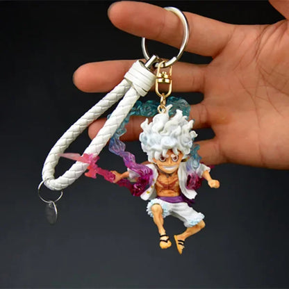 One Piece anime Figure Keychain Luffy  Zoro PVC Doll Creative Cartoon Pendant Car Keychain backpack Accessories Kids Gifts - One Piece Merchandise - Free Shipping Buy Now