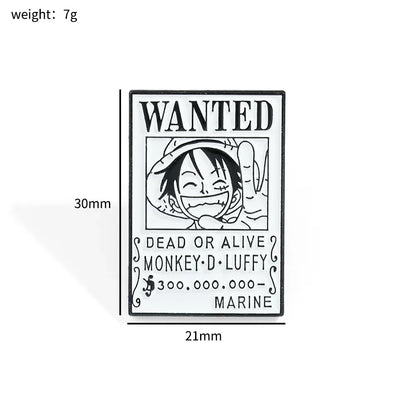 Broches en émail One Piece, personnages de dessins animés Luffy, Zoro, Nami, Chopper, Sanji, Usopp, badges en métal, sacs à dos, épingles à revers, jouets
