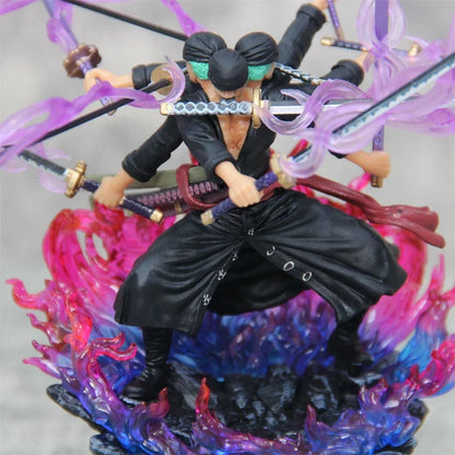 Hot One Piece 15cm Anime Figur Asura Roronoa Zoro Statue Actionfigur Sammlung Modell Kinderspielzeug