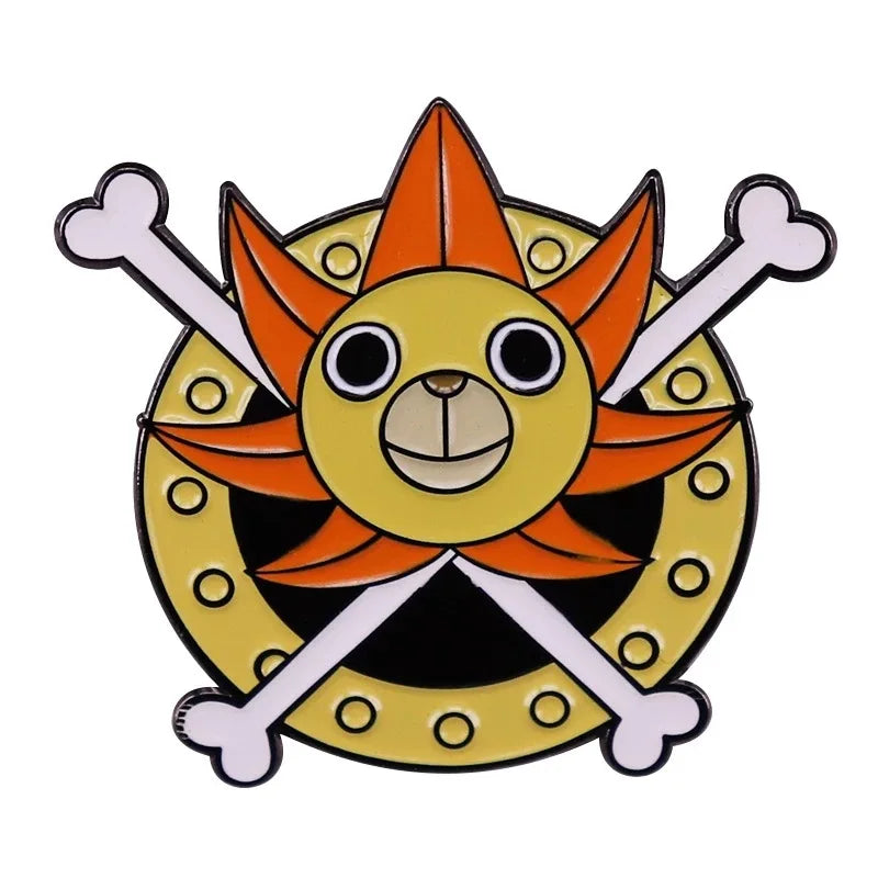 One Piece Cartoon Hartemaille-Anstecknadel Luffy Zoro Sanji Law Abzeichen Brosche Rucksack Hut Emaille-Anstecknadeln Accessoires Geschenk für Freunde Fans