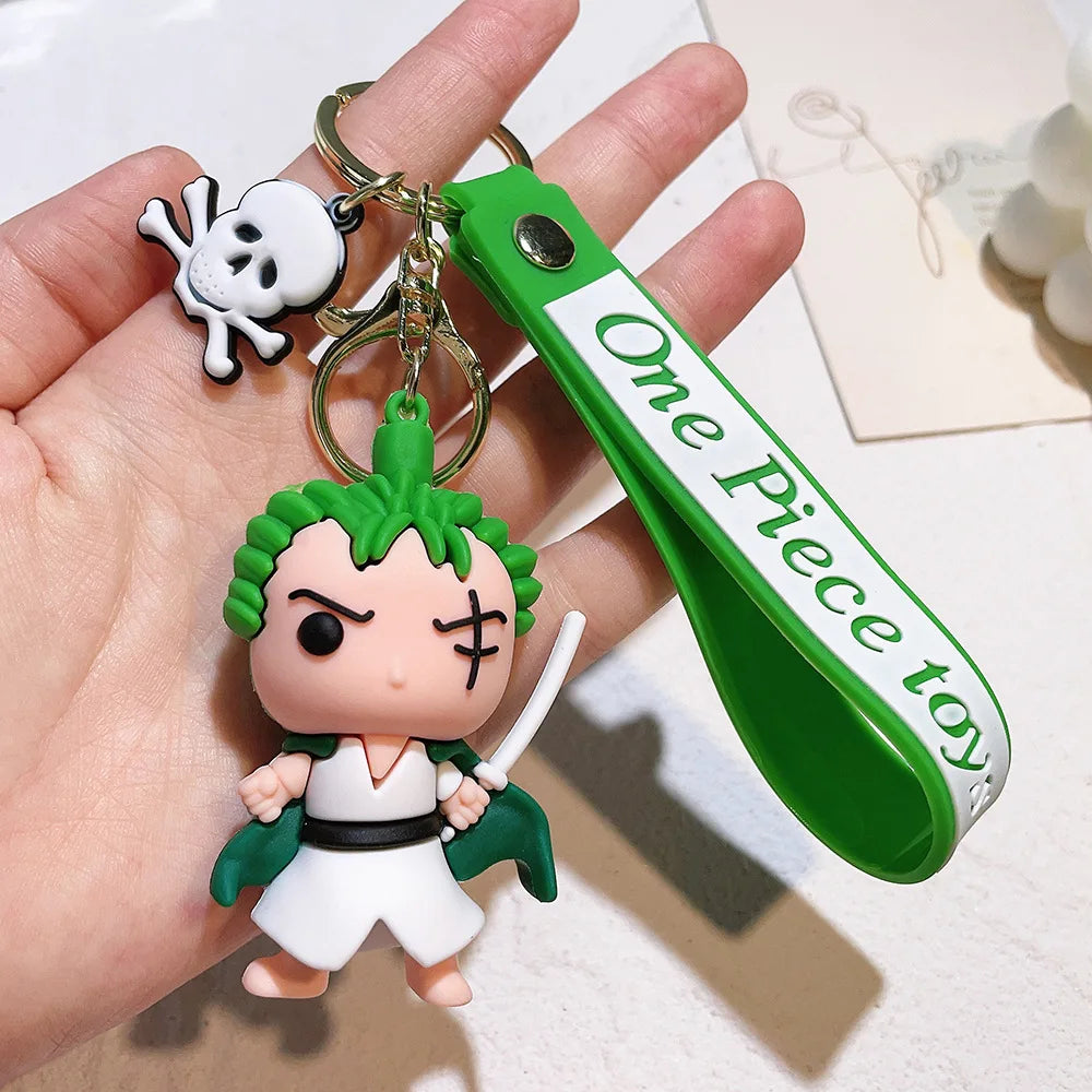 Anime One Piece Keychain Luffy Zoro Portgas·D· Ace Key Chain Llaveros Porte Clé Keyring Doll Bag Charm Pendent Car Keychains - One Piece Merchandise - Free Shipping Buy Now