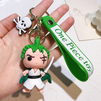 Anime One Piece Keychain Luffy Zoro Portgas·D· Ace Key Chain Llaveros Porte Clé Keyring Doll Bag Charm Pendent Car Keychains - One Piece Merchandise - Free Shipping Buy Now