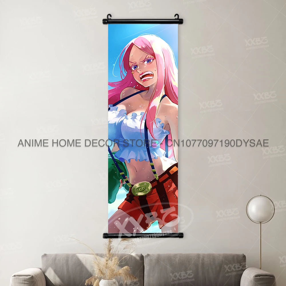 ONE PIECE Poster Anime Shirahoshi Hanging Paintings Vivi Home Decor Boa Hancock Wall Art Nico Robin Scroll Picture Nami Mural - One Piece Merchandise - Free Shipping Buy Now