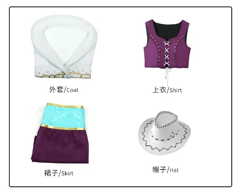 Anime Nico Robin Cosplay Kostüm Hut Lila Kleid Uniform Lange Pelz Kragen Weißen Mantel Punk Outfit Halloween für Erwachsene Halloween