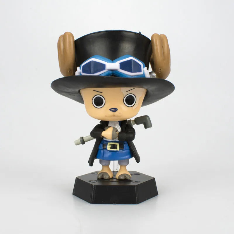 Figurine de dessin animé One Piece Tony Tony Chopper Cos Luffy Saber, modèle Buggy, jouet Sabo, cadeau de voiture, ornement, figurine d'action, cadeaux à collectionner