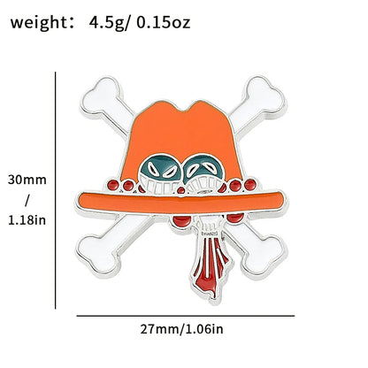Broches en émail One Piece, personnages de dessins animés Luffy, Zoro, Nami, Chopper, Sanji, Usopp, badges en métal, sacs à dos, épingles à revers, jouets