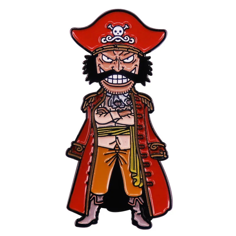 One Piece Cartoon Hartemaille-Anstecknadel Luffy Zoro Sanji Law Abzeichen Brosche Rucksack Hut Emaille-Anstecknadeln Accessoires Geschenk für Freunde Fans