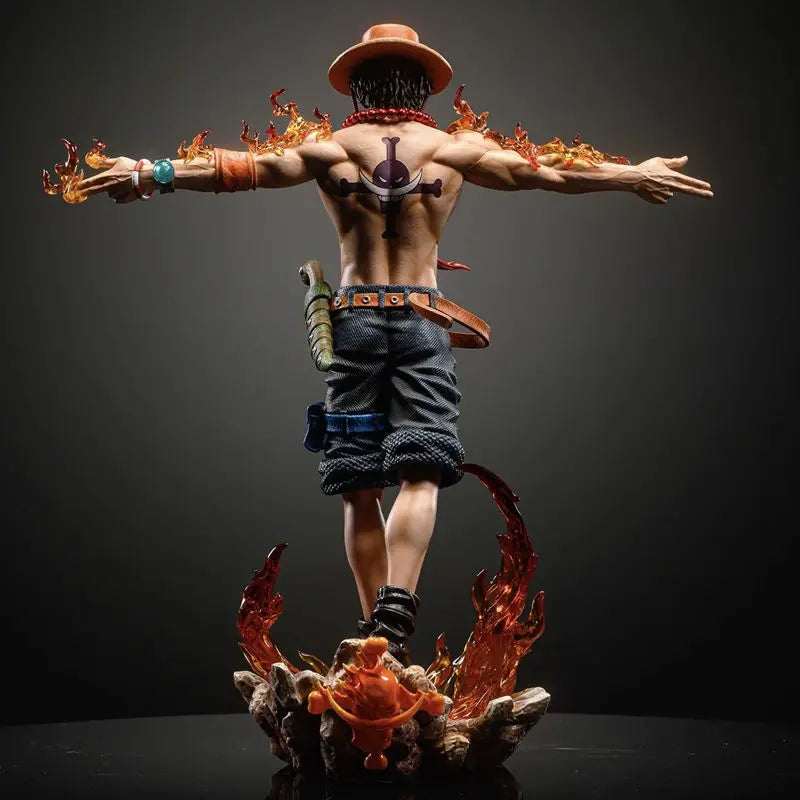 Figurine One Piece Ace Portgas D Ace en PVC, 28 cm, à collectionner, décoration de bureau pour enfants, Noël