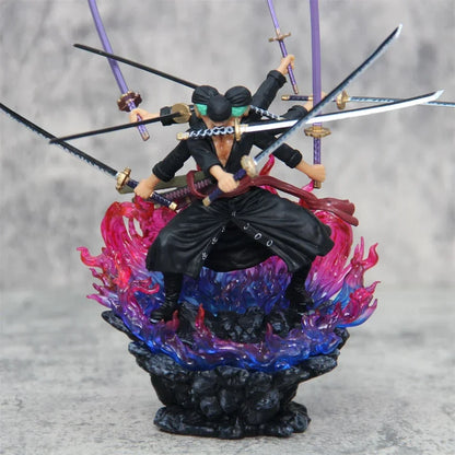 Hot One Piece 15cm Anime Figur Asura Roronoa Zoro Statue Actionfigur Sammlung Modell Kinderspielzeug
