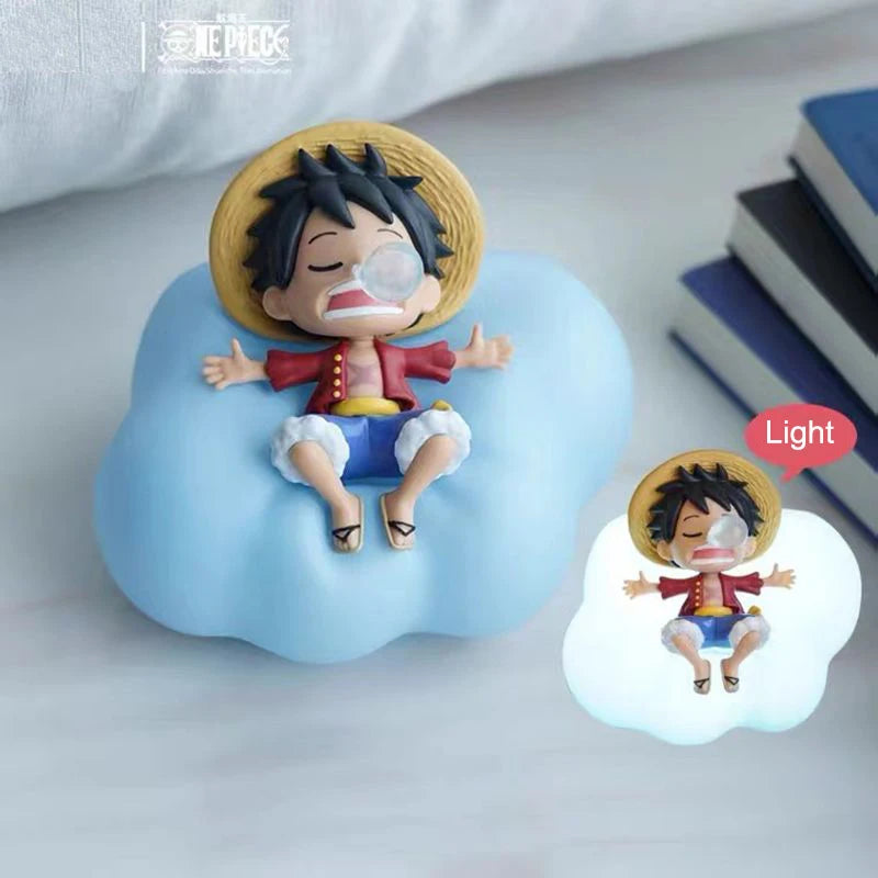 One Piece Luffy Zoro Nami Sanji Night Light Anime Figure Lamp Soft Light Bedroom Bedside LED Light Room Children Toys Gift