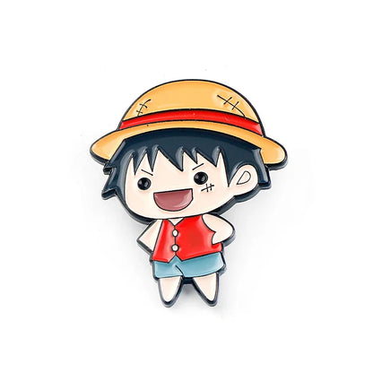 Broches de dessin animé One Piece Luffy Boa Hancock Portgas D Ace Dracule Mihawk pour femmes fans badges cadeau