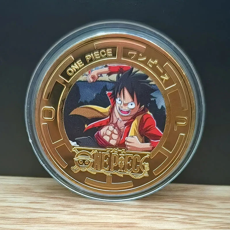Anime One Piece Luffy Collectible Coins Commemorative Coins Cartoon Chopper Gold-colored Metal Coin Children's Birthday Gift Toy - One Piece Merchandise - Free Shipping Buy Now