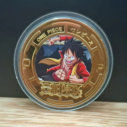 Anime One Piece Luffy Collectible Coins Commemorative Coins Cartoon Chopper Gold-colored Metal Coin Children's Birthday Gift Toy - One Piece Merchandise - Free Shipping Buy Now