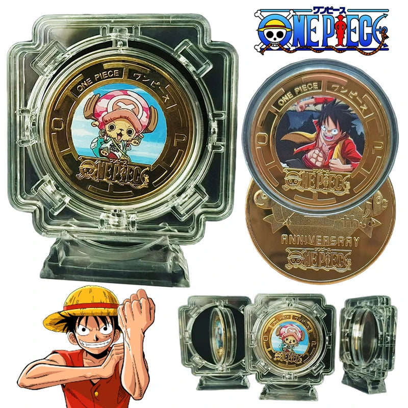 Anime One Piece Luffy Collectible Coins Commemorative Coins Cartoon Chopper Gold-colored Metal Coin Children's Birthday Gift Toy - One Piece Merchandise - Free Shipping Buy Now