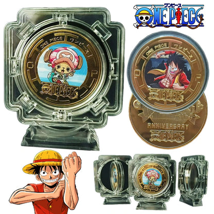 Anime One Piece Luffy Collectible Coins Commemorative Coins Cartoon Chopper Gold-colored Metal Coin Children's Birthday Gift Toy - One Piece Merchandise - Free Shipping Buy Now