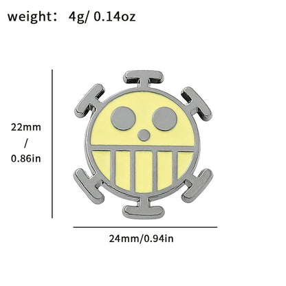 Broches en émail One Piece, personnages de dessins animés Luffy, Zoro, Nami, Chopper, Sanji, Usopp, badges en métal, sacs à dos, épingles à revers, jouets