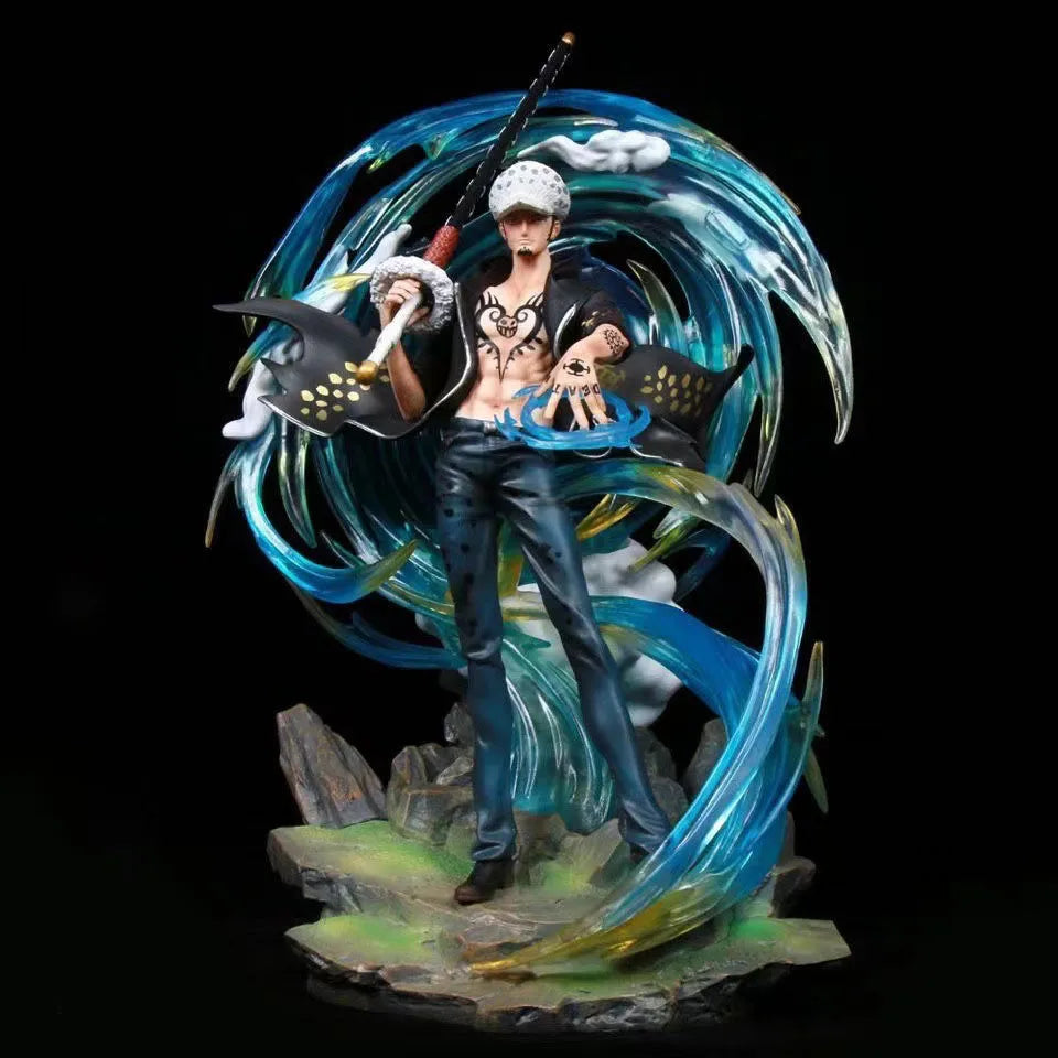41 cm ONE PIECE Anime Figuren Trafalgar D. Water Law Phantom kann Licht ausstrahlen Sammlung Actionfigur Statue Modell Puppe Geschenk Spielzeug