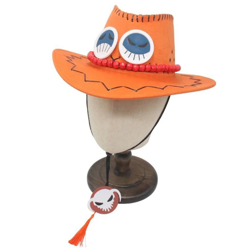 One Piece Portgas D. Ace Hut Cosplay Erwachsene Unisex Kappe Cartoon Mode Kostüm Shooting Charm Zubehör Luffy Strohhut Beliebt
