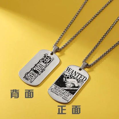 Anime One Piece Necklace Luffy Ace Chopper Zoro Sanji Wanted Pendant Men Women Couples Necklace Fashion Accessories Xmas gift - One Piece Merchandise - Free Shipping Buy Now